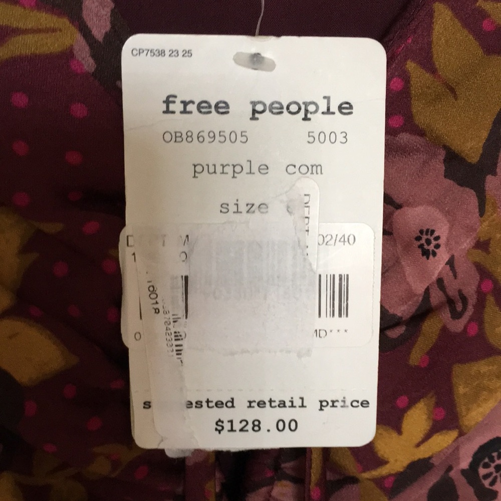 NWT Free People Morning Light Floral Mini Dress - Picture 8 of 11
